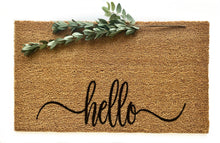 Hello Cursive doormat