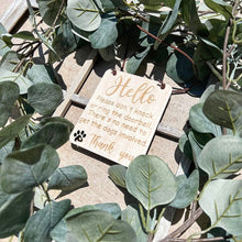 Please don't knock wooden door sign