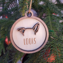 Custom Dog Ear Ornament