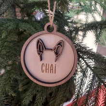 Custom Dog Ear Ornament