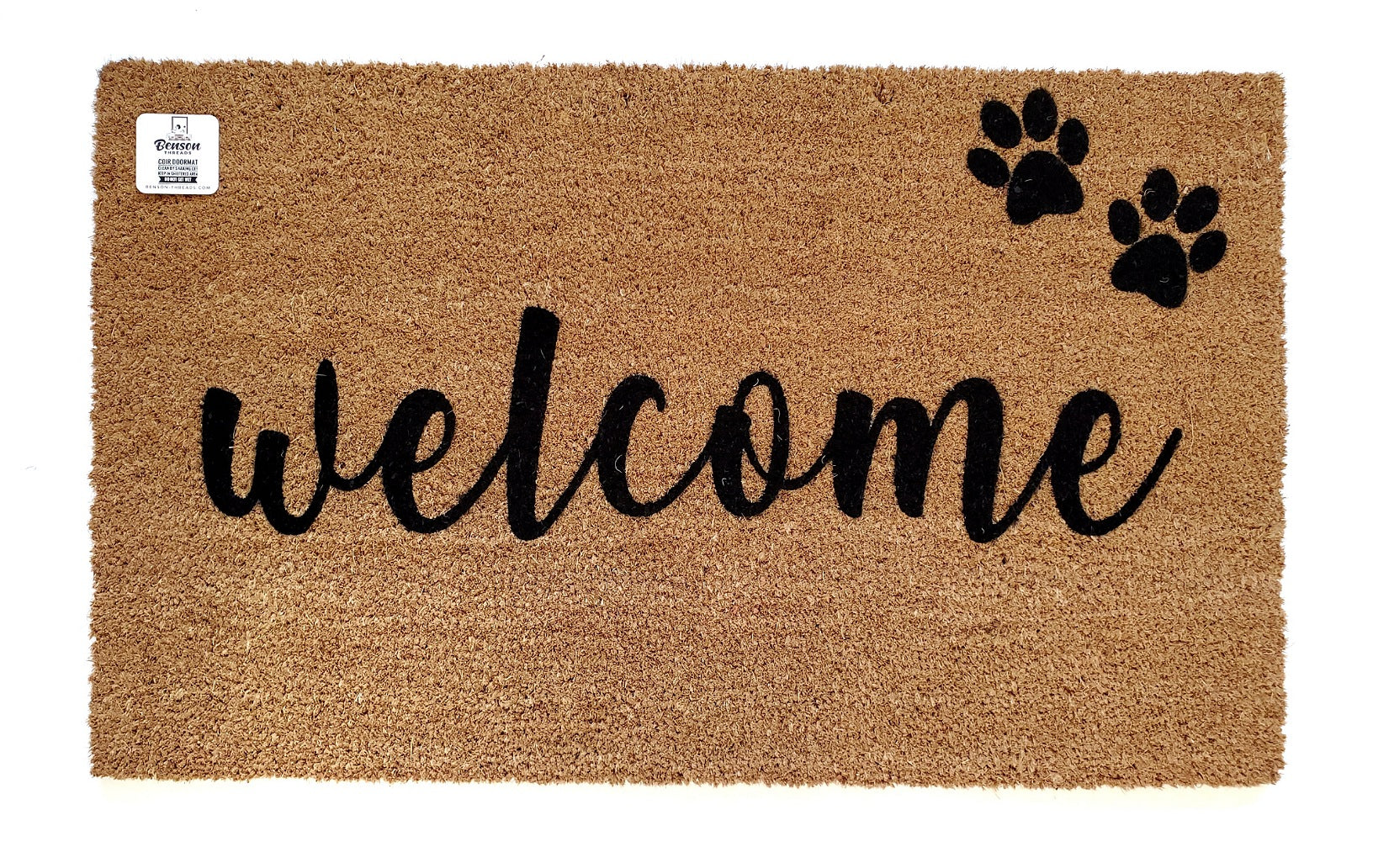 Welcome Pawprint Doormat, Dog Welcome Mat, Gift for Dog Lover, Dog Mom Gift  -  Israel