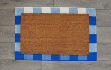 Blue & White plaid under mat