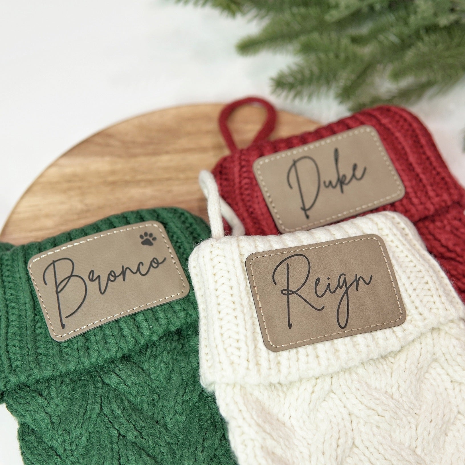 Custom Christmas Needlepoint Stockings Personalized Name Knitting