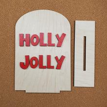 Holly Jolly Wooden standing sign