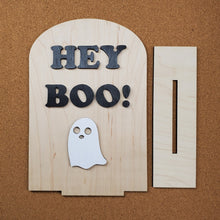 Hey Boo! Wooden standing sign
