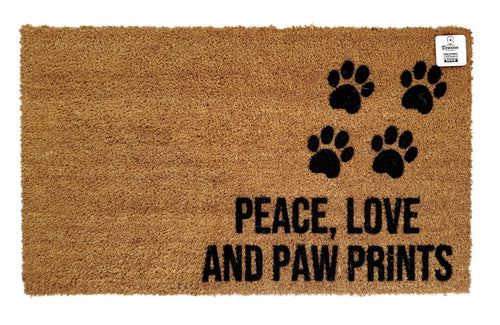 Peace, love paw prints