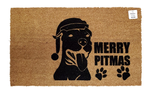 Merry Pitmas with paw prints