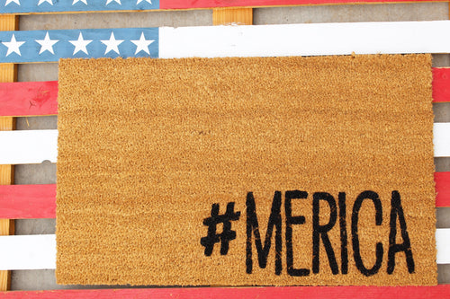 America Door Mat, letting your visitors know you love your freedom. July 4th